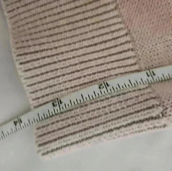 Anthropologie Pilcro Cotton Pull Over Sweater Pink Quarter Length Sleeves Black - Picture 9 of 9